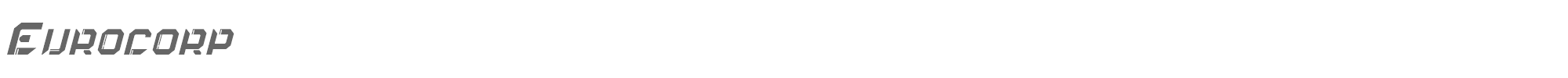 Eurocorp Eurocorp Italic.otf font preview